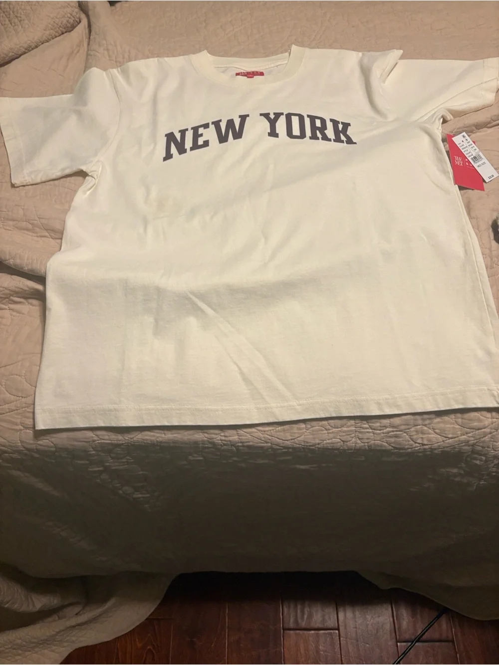 White 'New York' Short Sleeve Tee by - Picture 2 of 8